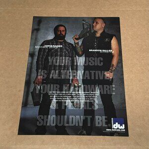 Chris Raines of Norma Jean & Brandon Saller of Atreyu - DW DRUMS - 2010 Print Ad